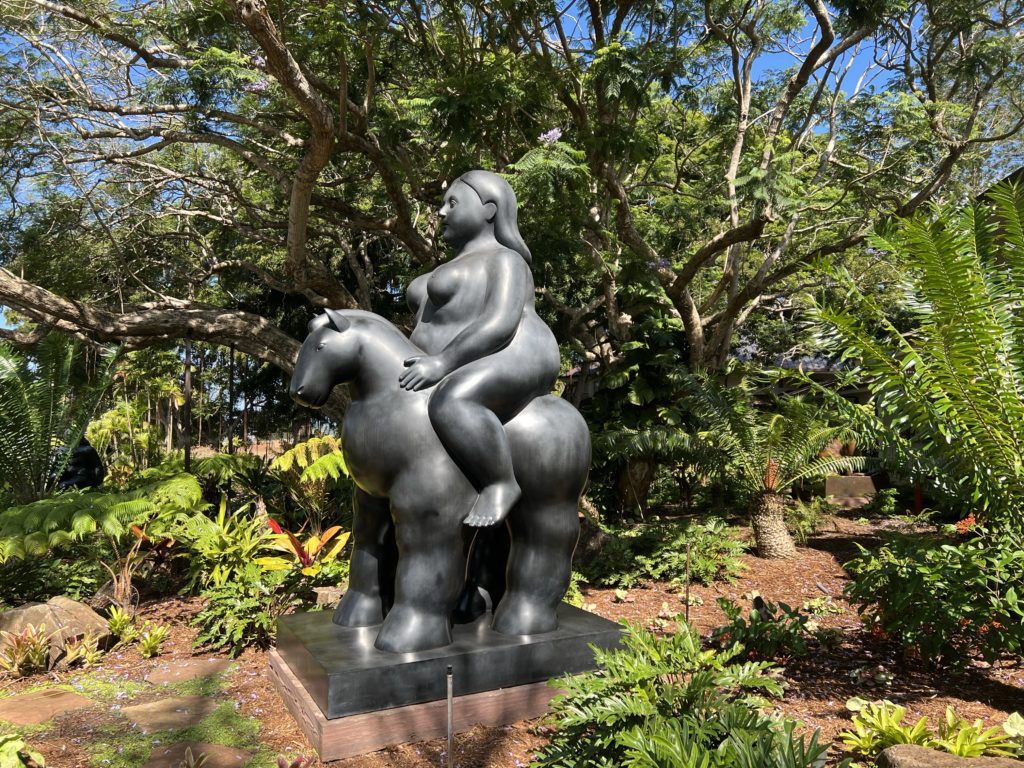 photo of Woman on Horse by Fernando Botero in Lanai Hawaii