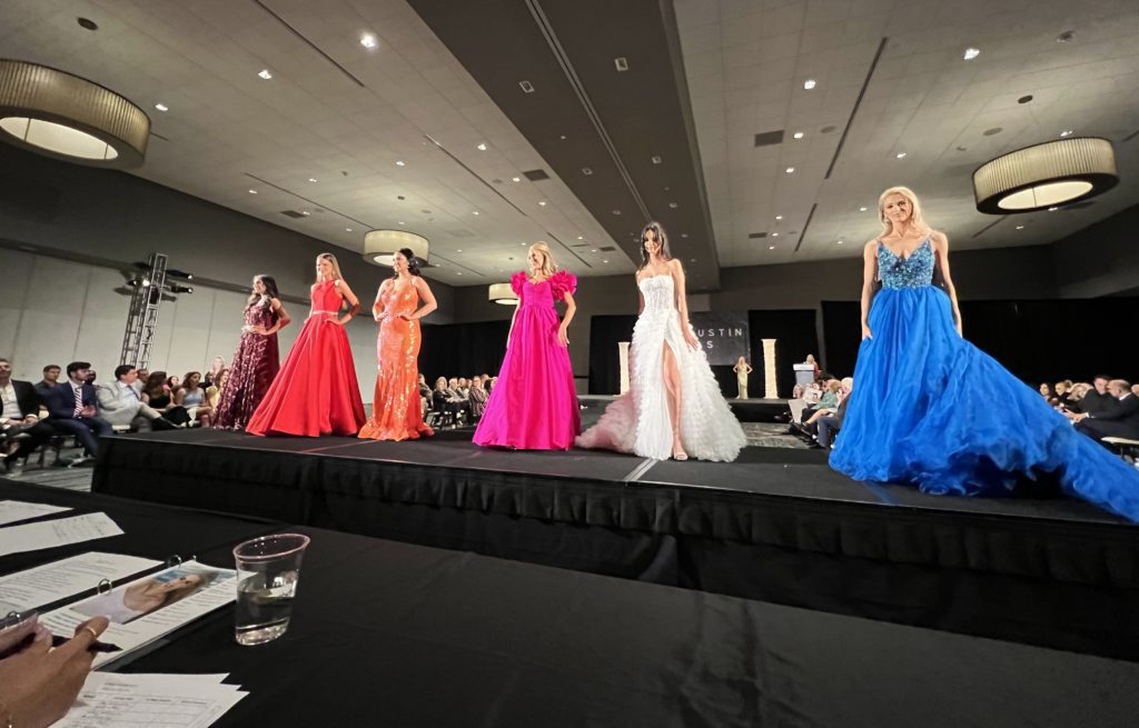 view from judge table of Texas beauty pageant