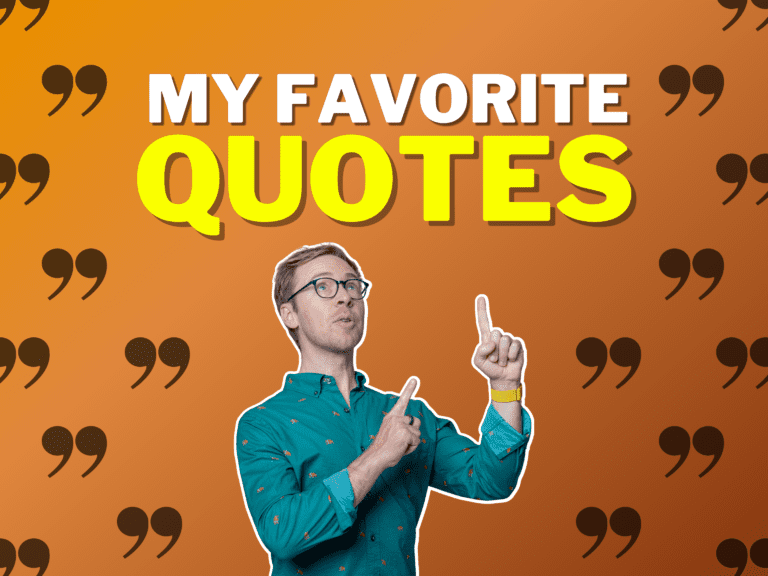 Nick Gray's headshot in a gradient brown background with quotes elements